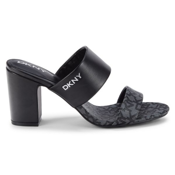 Dkny Size 7 Sandals  Hazel  Logo Print NWOB - Picture 3 of 6